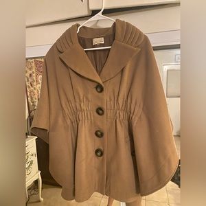 Rewind Brown Poncho Jacket